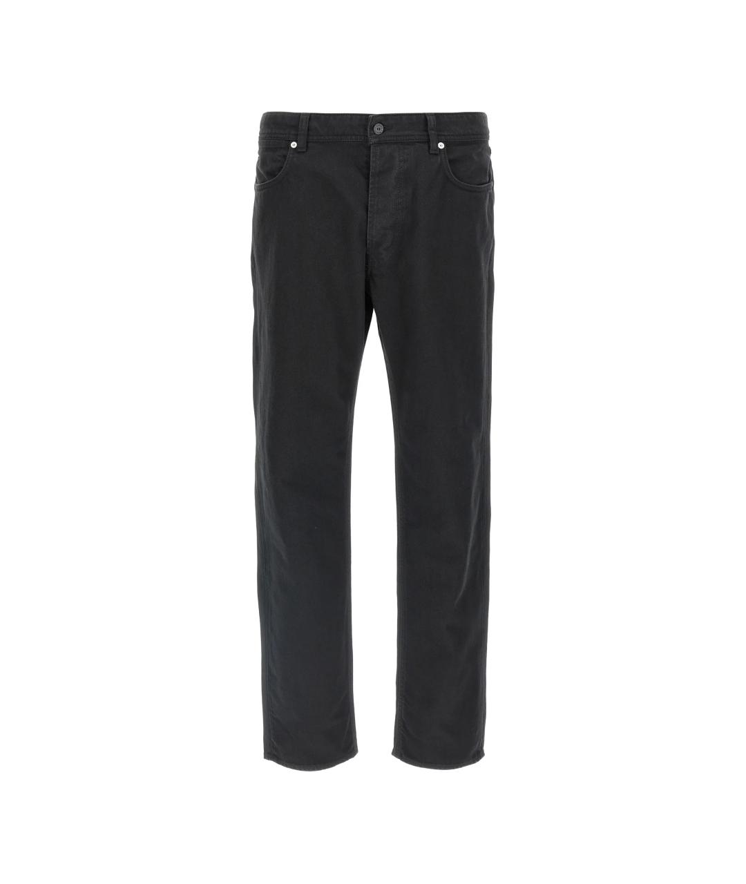 STONE ISLAND Черные хлопковые прямые джинсы, фото 1