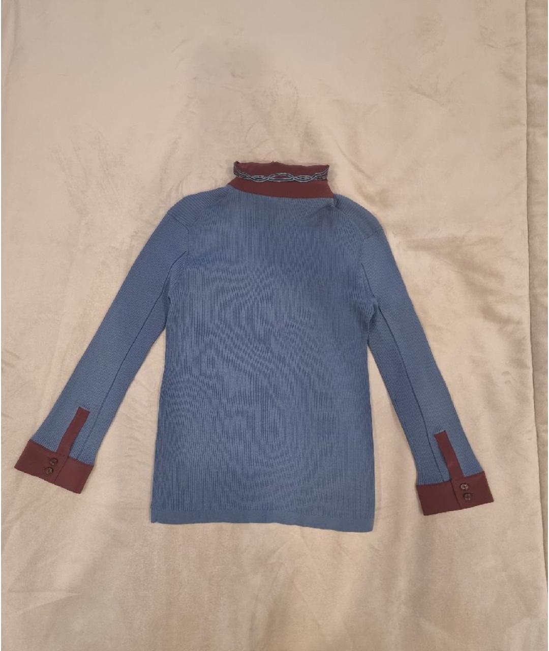 CHLOE Голубой хлопко-эластановый джемпер / свитер, фото 2