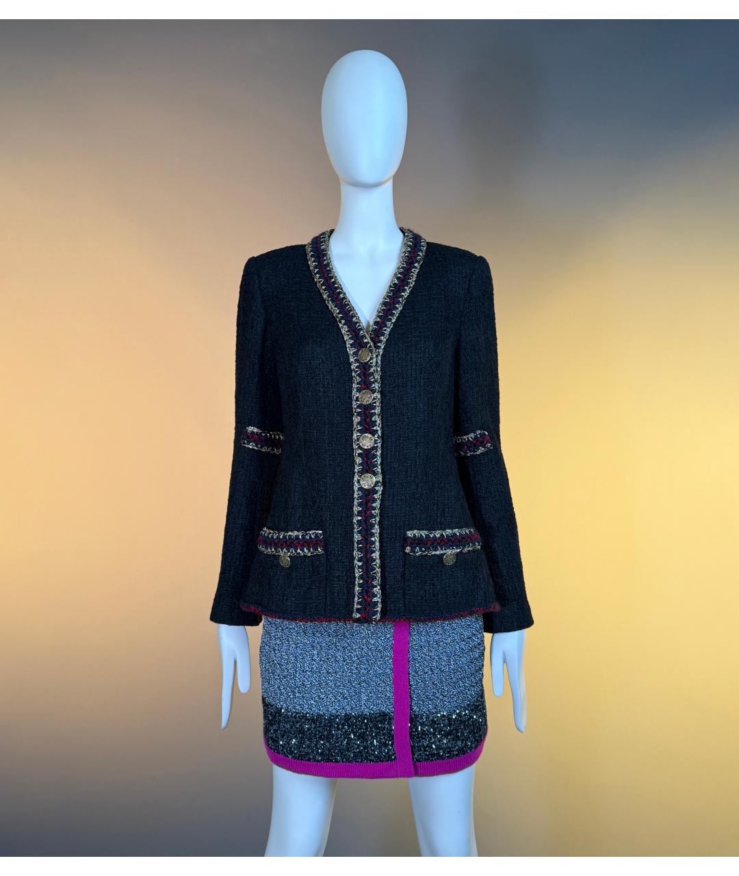 CHANEL Черный кожаный жакет/пиджак, фото 3