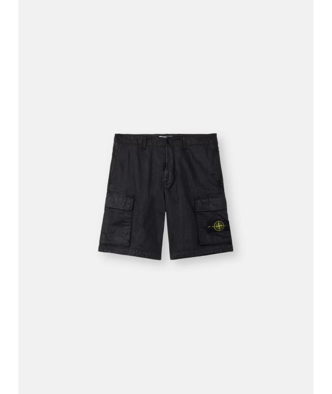 STONE ISLAND Черные полиамидовые шорты, фото 7