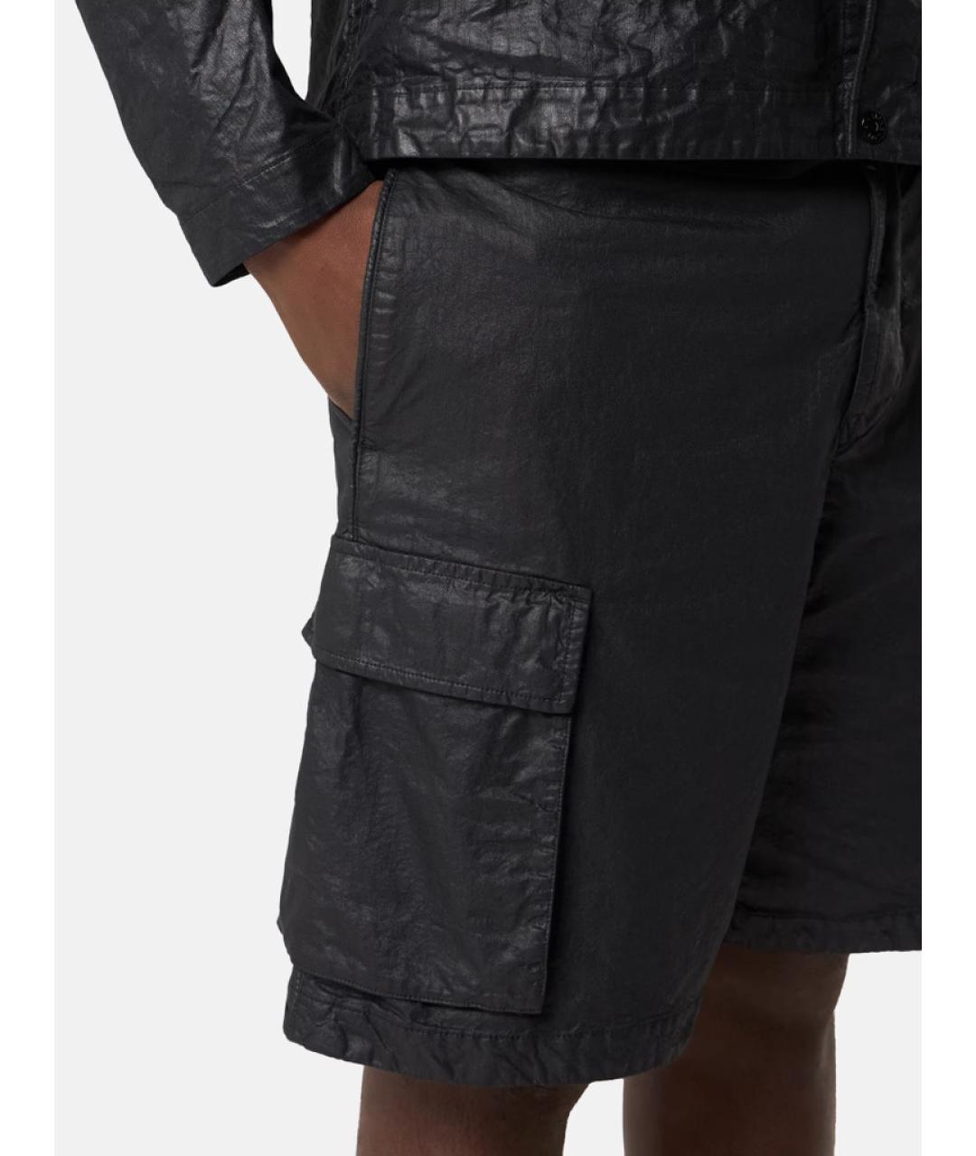 STONE ISLAND Черные полиамидовые шорты, фото 4