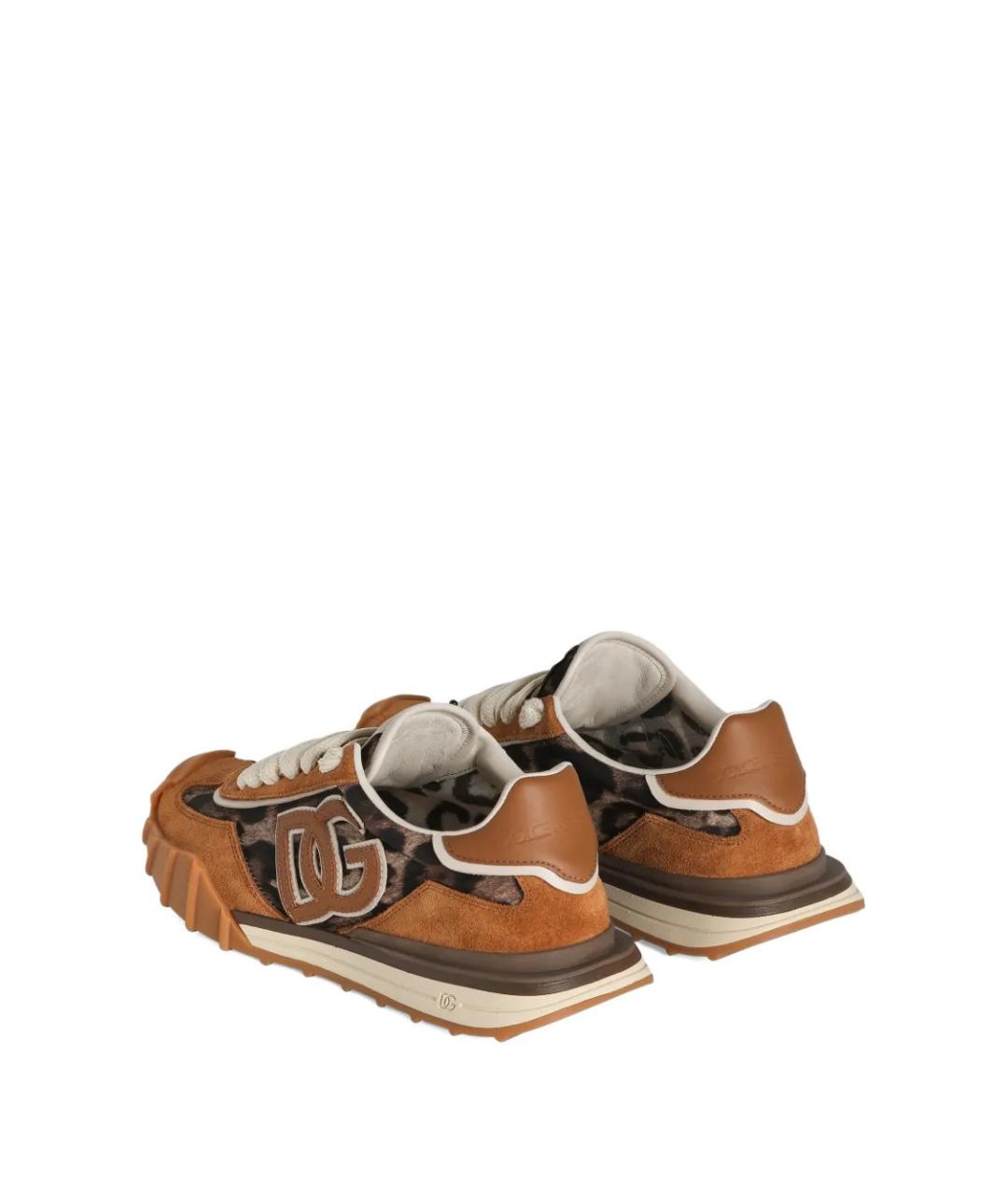 DOLCE&GABBANA Коричневые замшевые кроссовки, фото 3