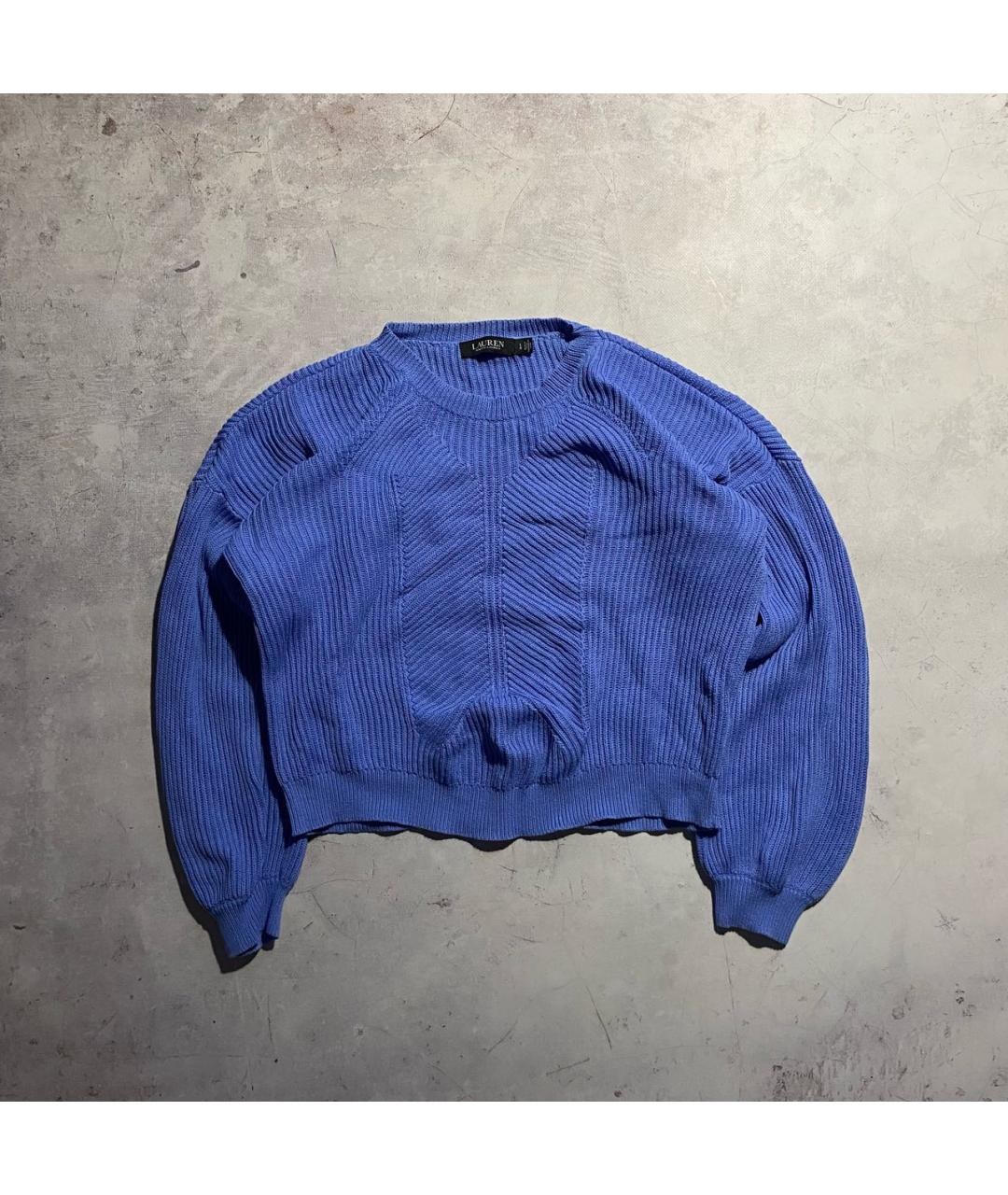 RALPH LAUREN Синий хлопковый джемпер / свитер, фото 5