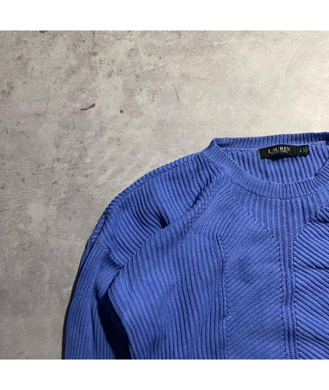 RALPH LAUREN Синий хлопковый джемпер / свитер, фото 2