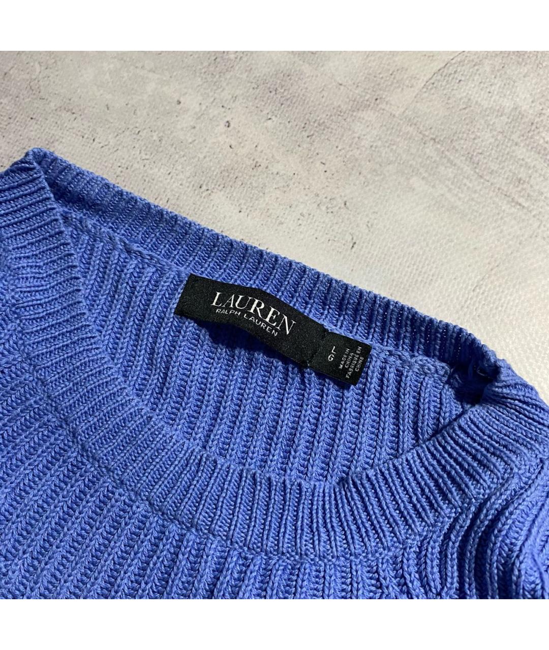 RALPH LAUREN Синий хлопковый джемпер / свитер, фото 3