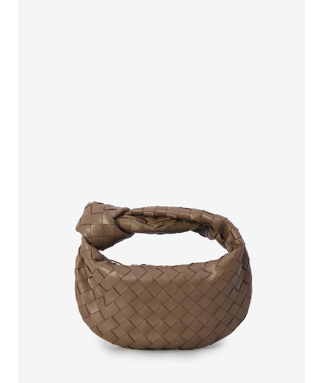 BOTTEGA VENETA Коричневая кожаная сумка с короткими ручками, фото 5