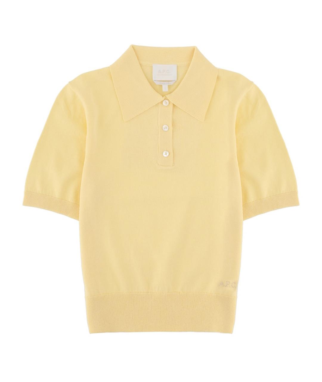 A.P.C. Желтая хлопковая футболка, фото 1