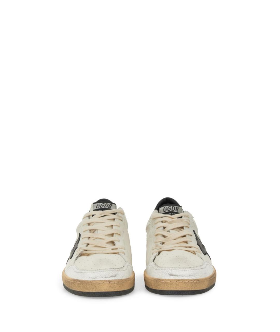 GOLDEN GOOSE DELUXE BRAND Белые кожаные низкие кроссовки / кеды, фото 4