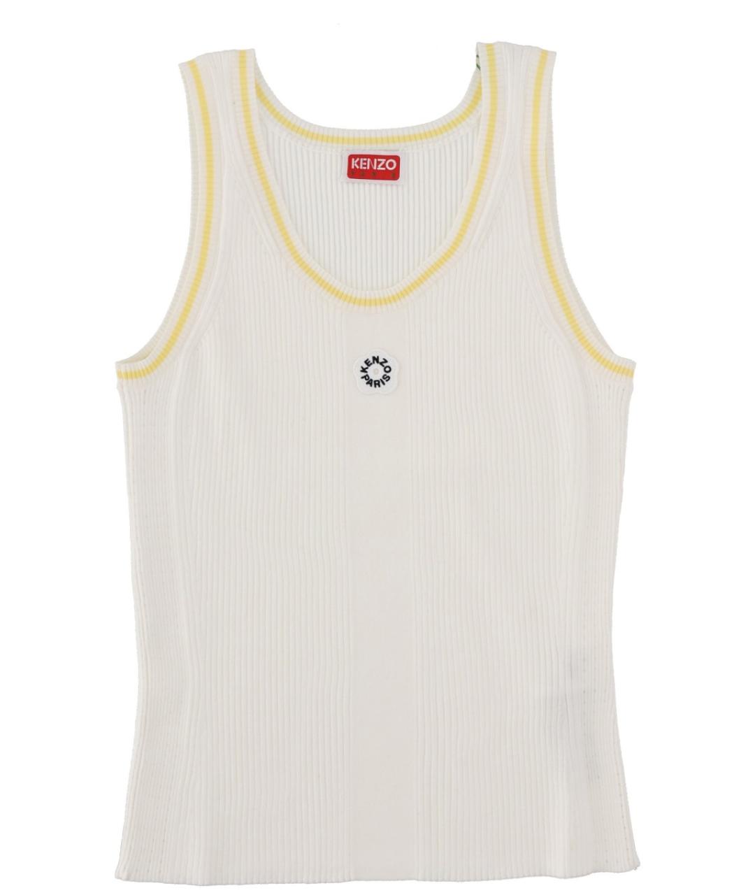 KENZO Белая вискозная майка, фото 1