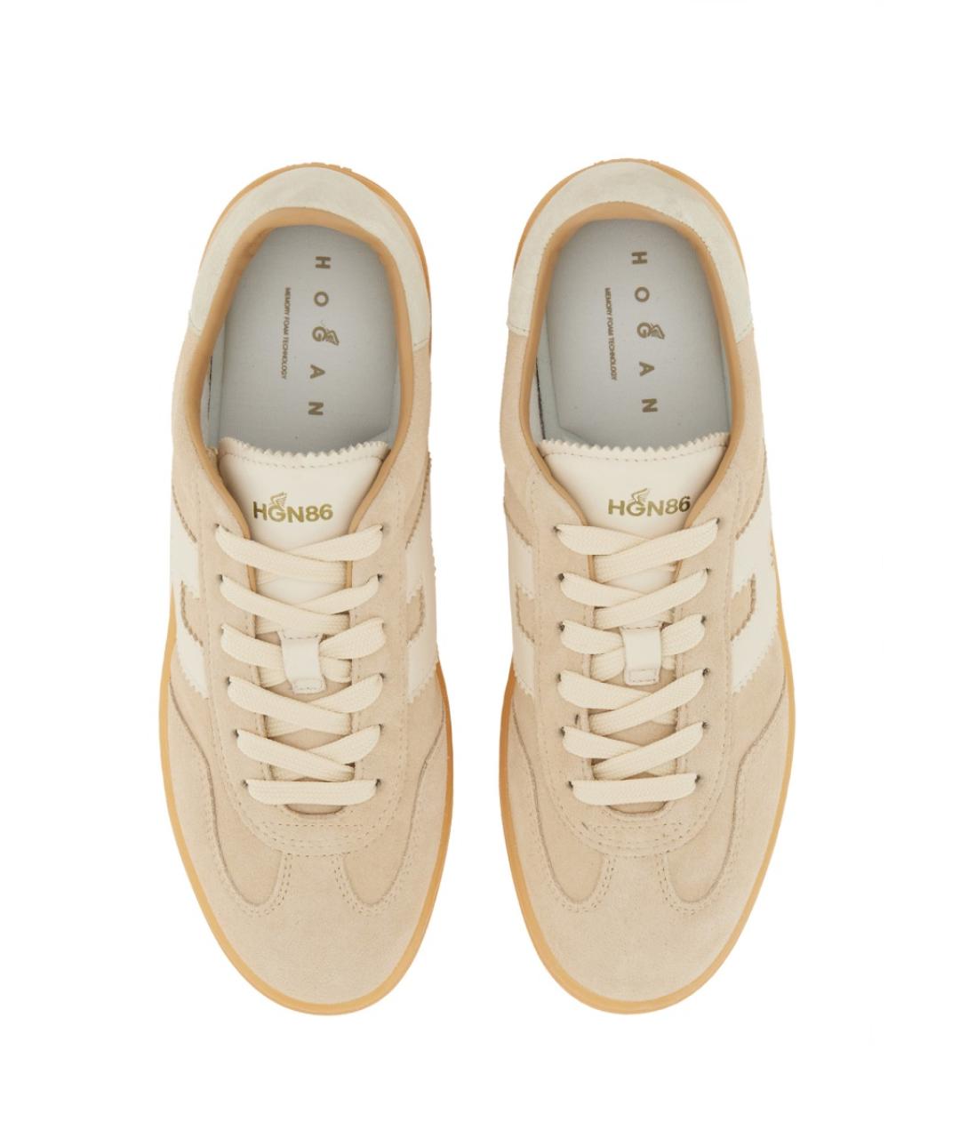 HOGAN Бежевые замшевые кеды, фото 2