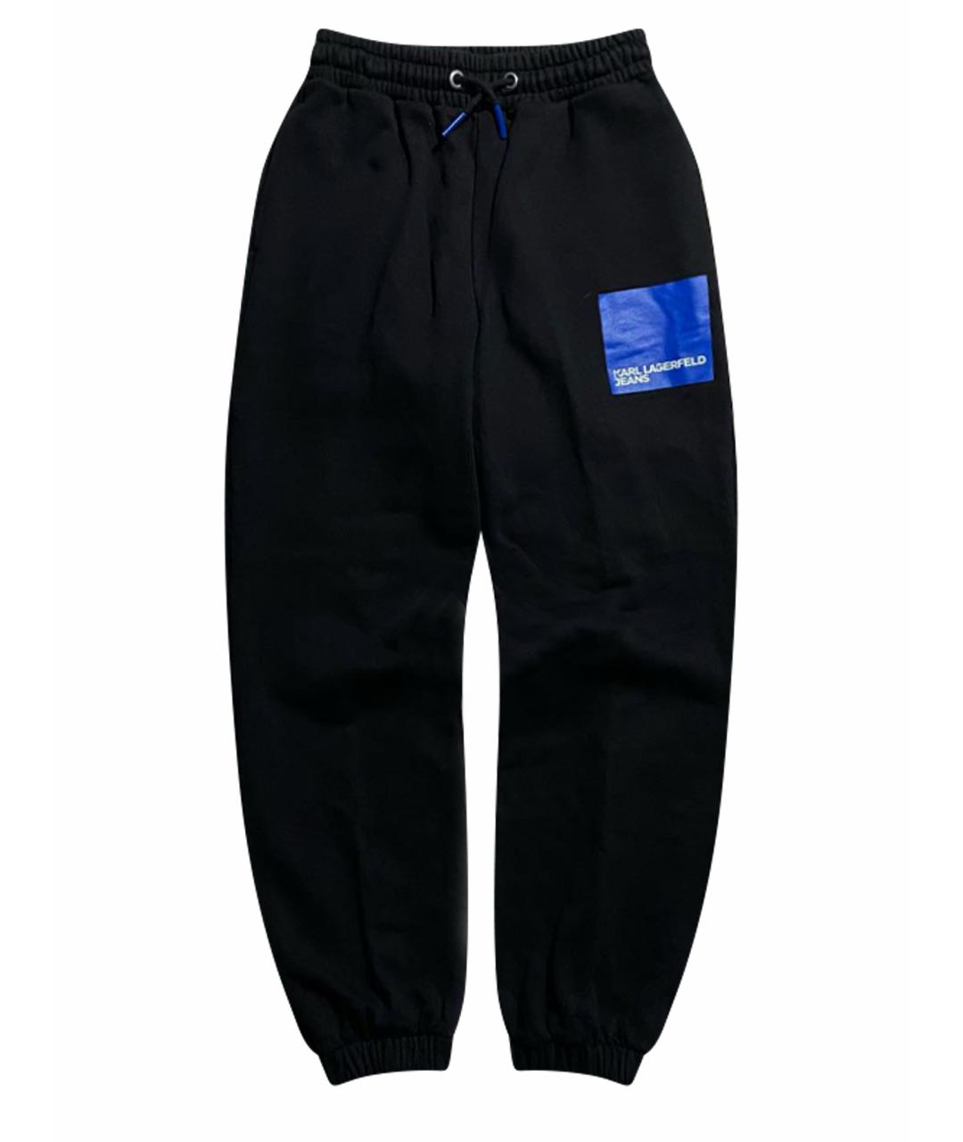 KARL LAGERFELD Черные хлопковые спортивные брюки и шорты, фото 1
