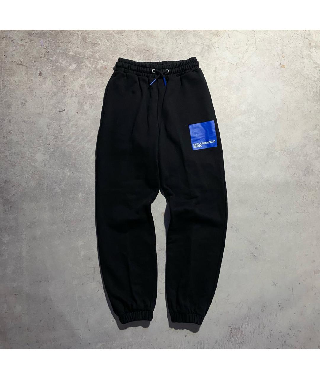 KARL LAGERFELD Черные хлопковые спортивные брюки и шорты, фото 5