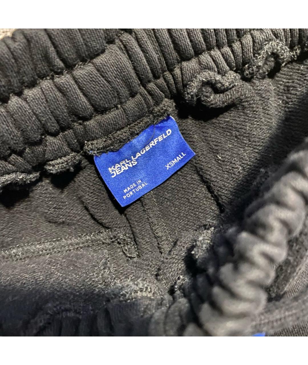 KARL LAGERFELD Черные хлопковые спортивные брюки и шорты, фото 3