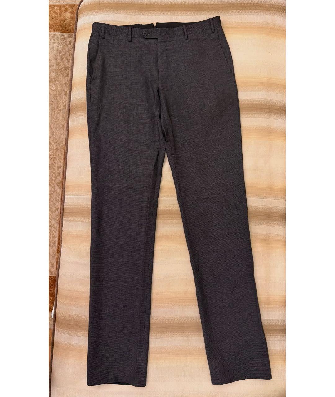 CORNELIANI Серые шерстяные классические брюки, фото 7