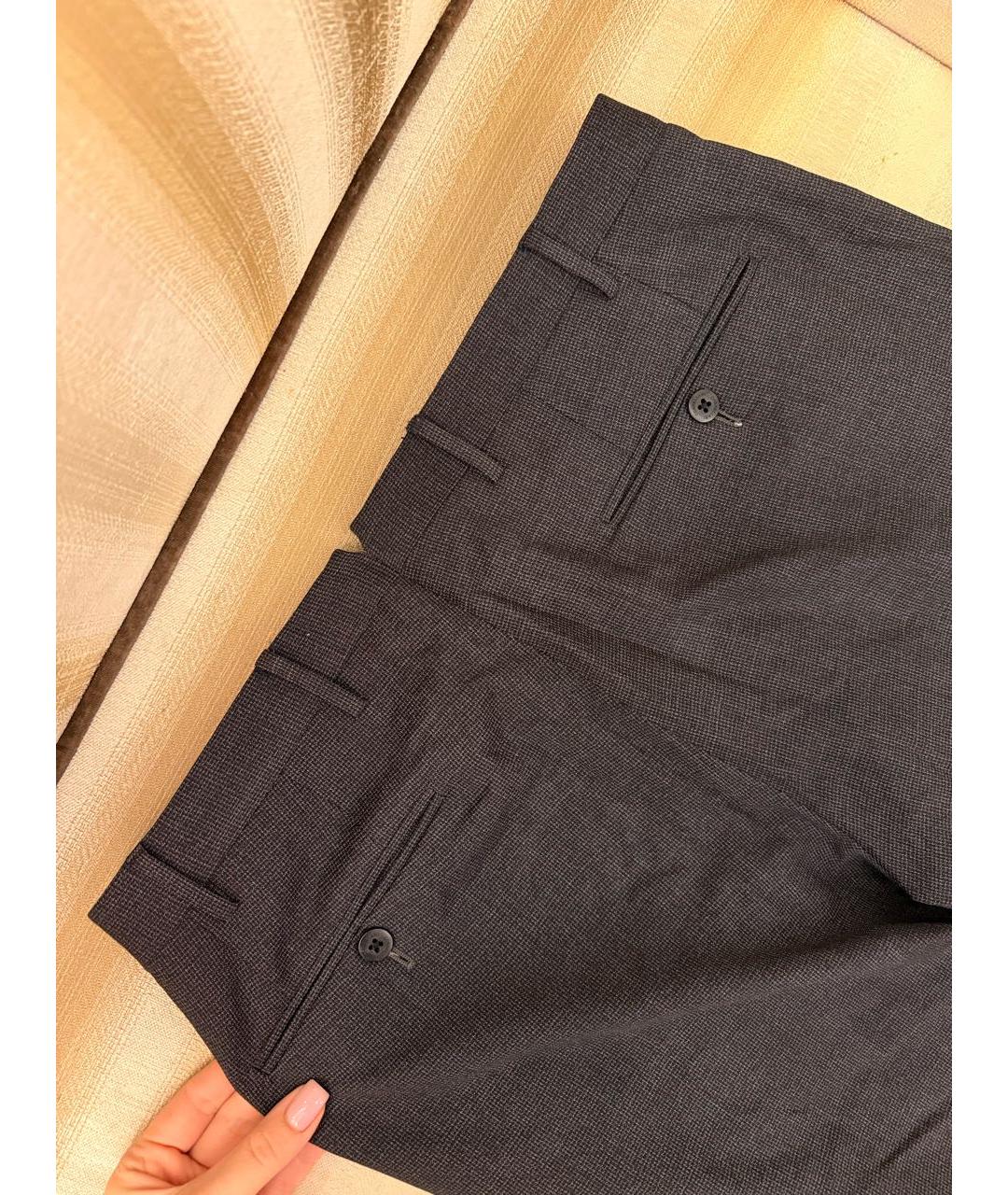 CORNELIANI Серые шерстяные классические брюки, фото 5
