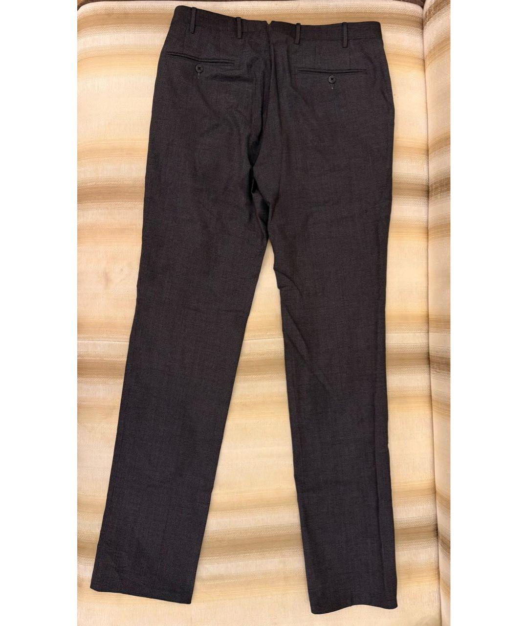 CORNELIANI Серые шерстяные классические брюки, фото 3