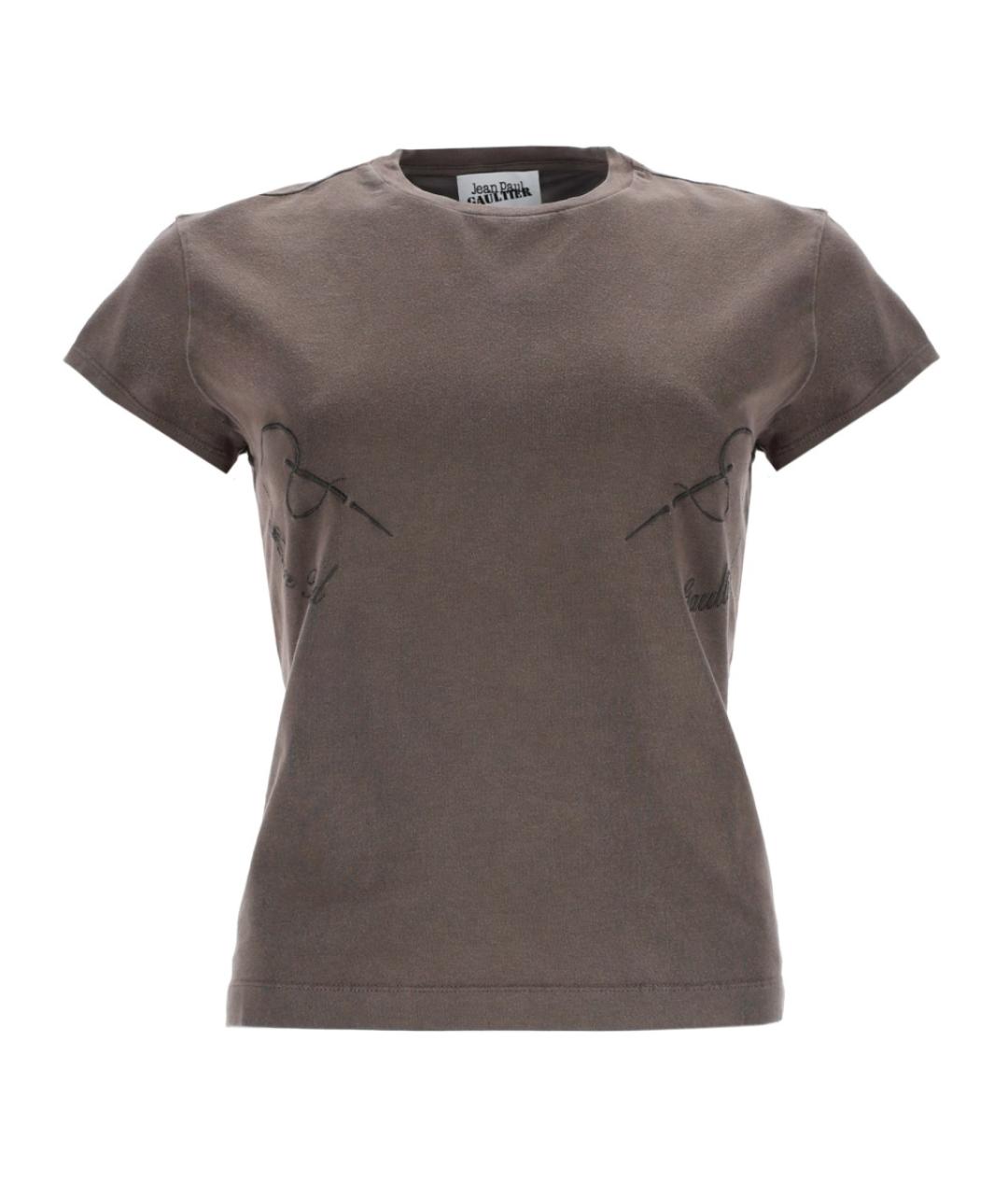 JEAN PAUL GAULTIER Серая хлопковая футболка, фото 1