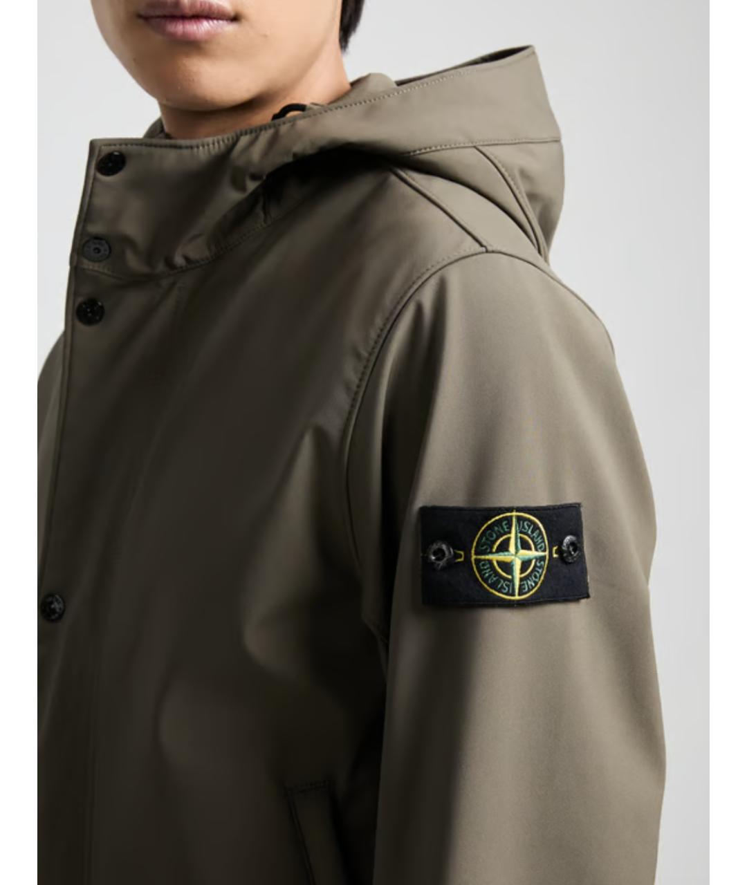 STONE ISLAND Хаки полиэстеровая куртка, фото 5
