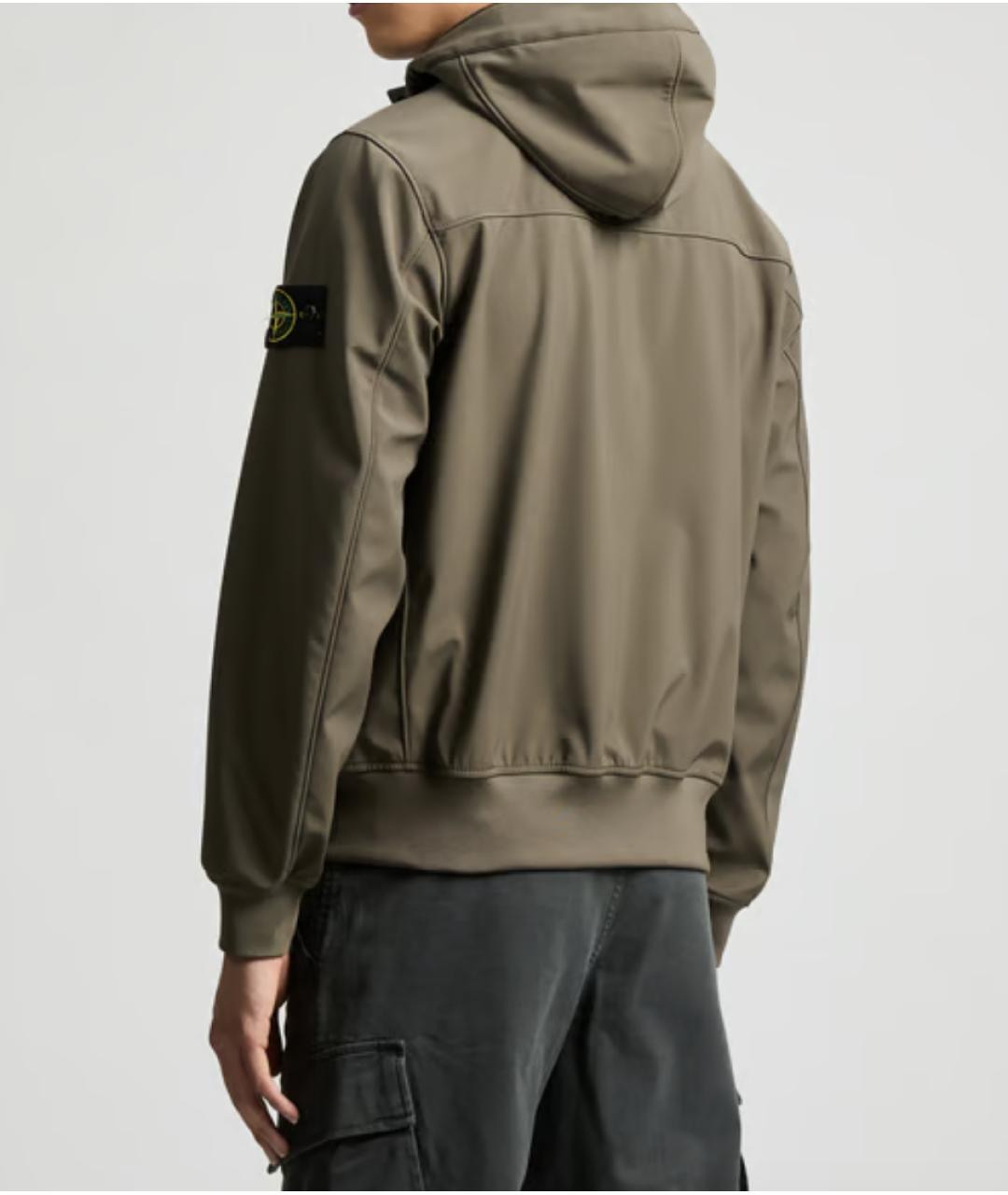 STONE ISLAND Хаки полиэстеровая куртка, фото 4