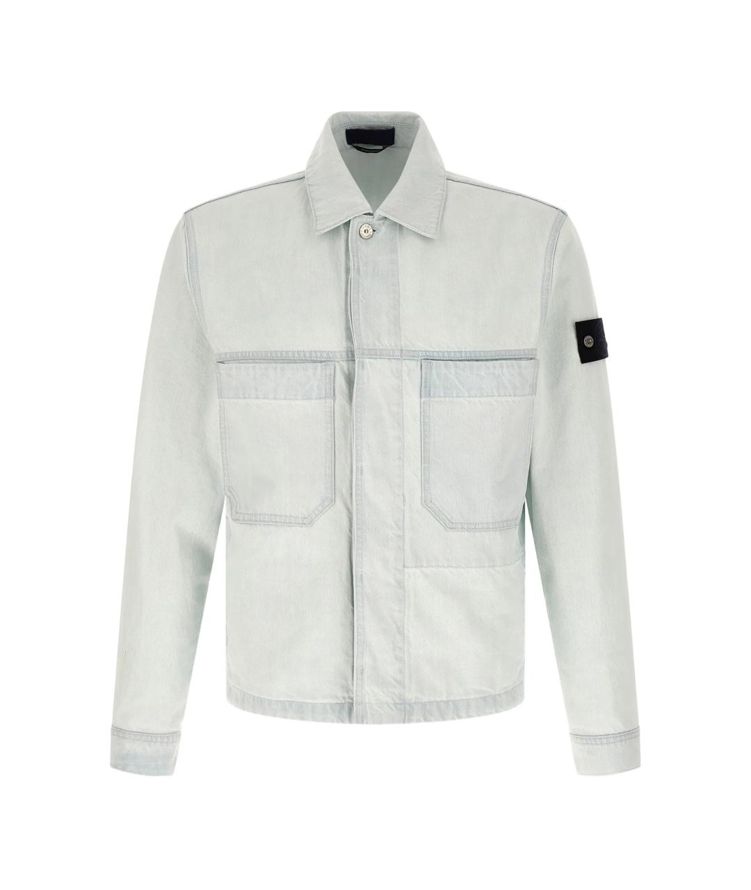 STONE ISLAND Голубая хлопковая куртка, фото 1