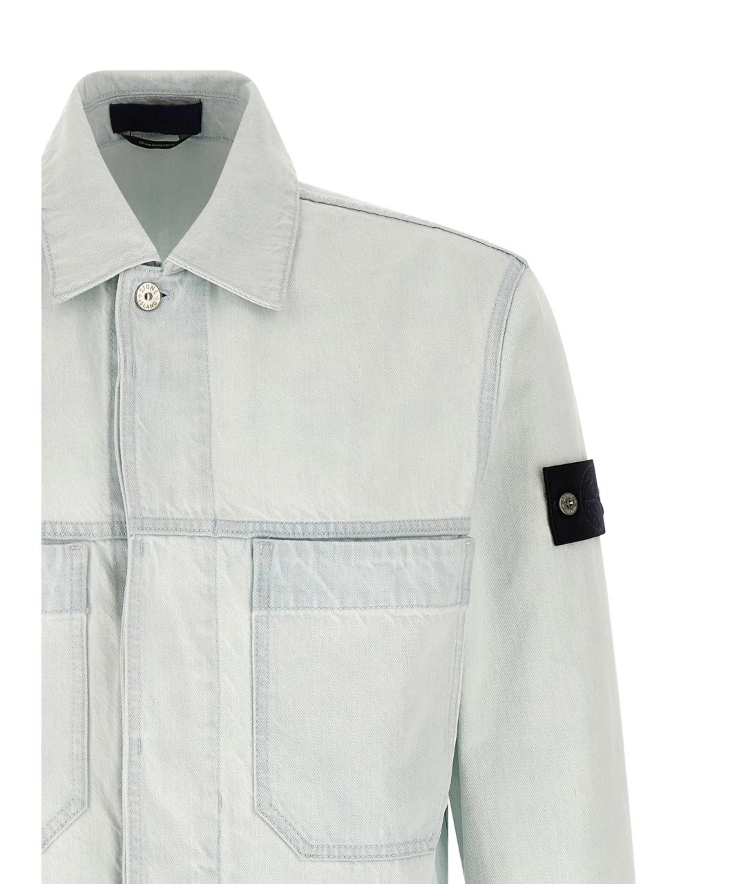 STONE ISLAND Голубая хлопковая куртка, фото 3