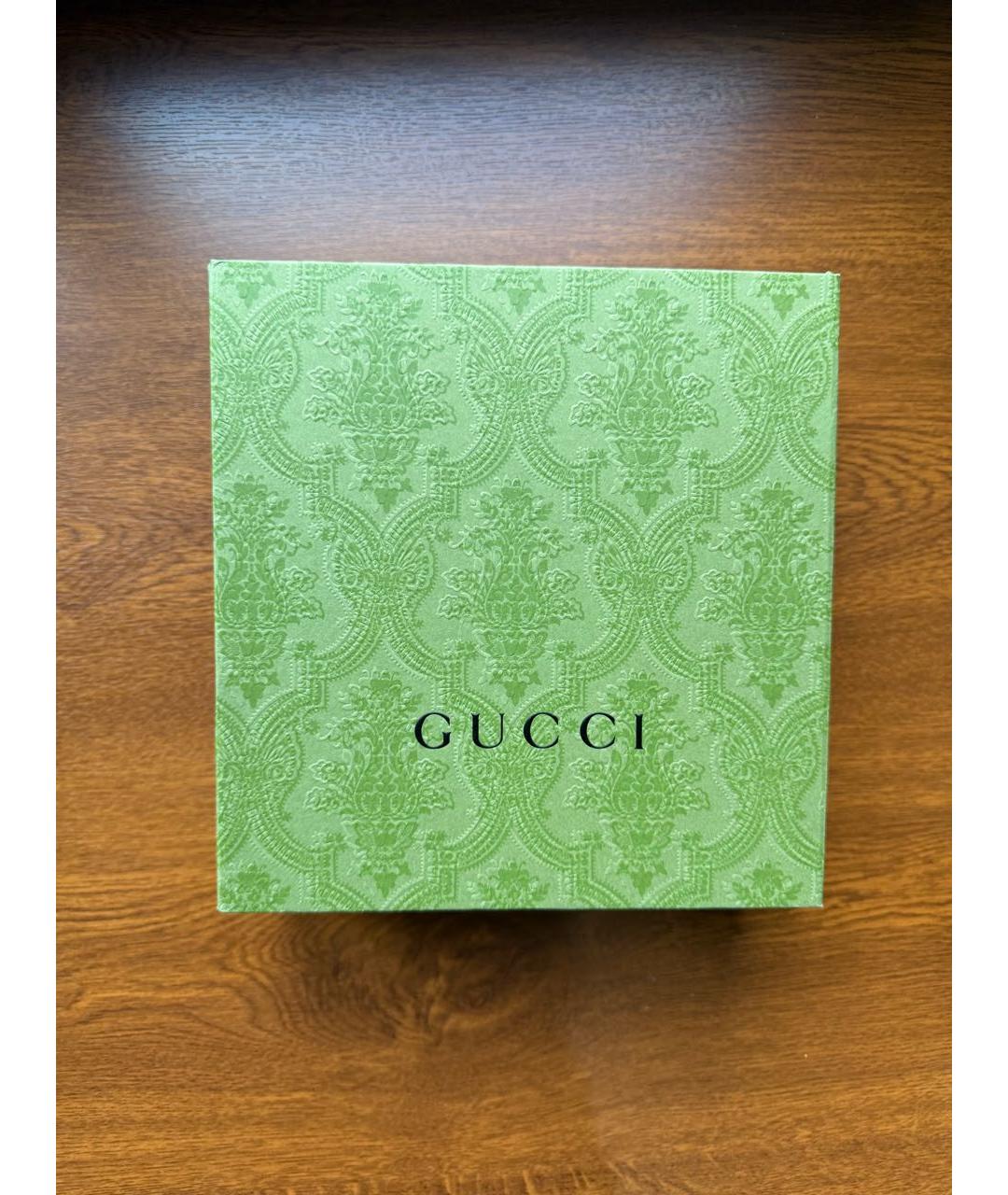 GUCCI Черный шерстяной шарф, фото 7