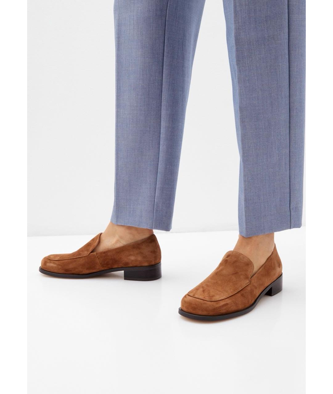 12 STOREEZ Коричневые замшевые лоферы, фото 5