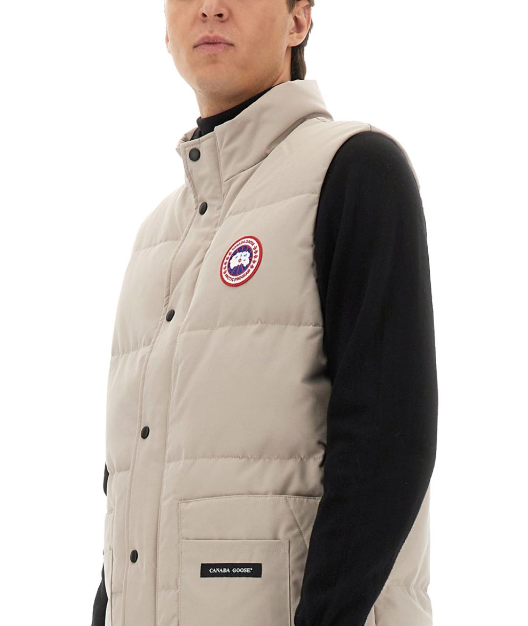 CANADA GOOSE Бежевый полиэстеровый жилет, фото 5