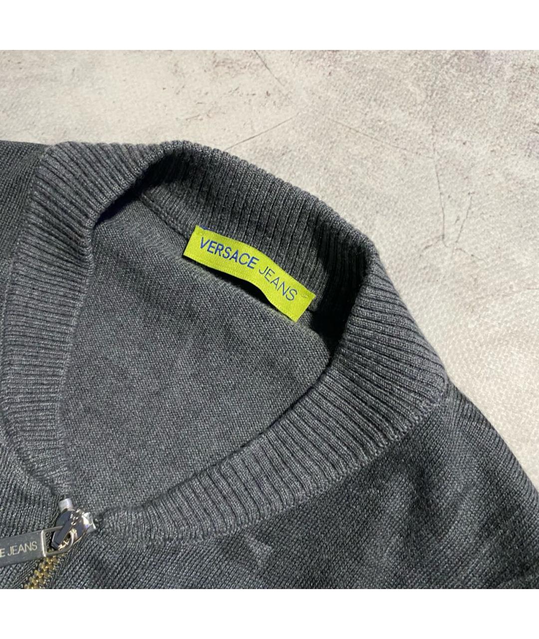 VERSACE JEANS COUTURE Серый хлопковый джемпер / свитер, фото 3