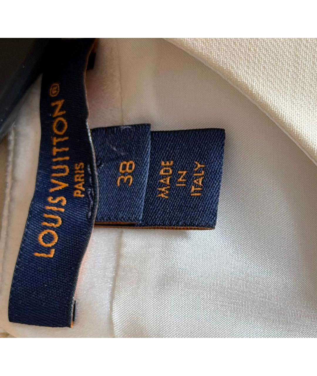 LOUIS VUITTON Белое шерстяное вечернее платье, фото 5