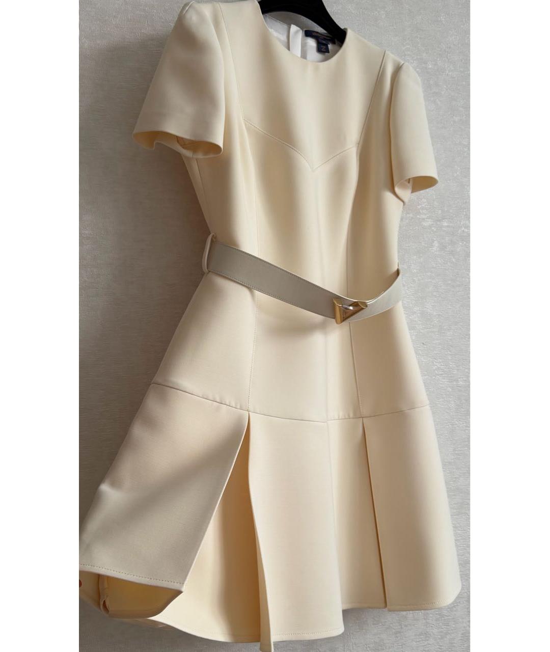 LOUIS VUITTON Белое шерстяное вечернее платье, фото 7