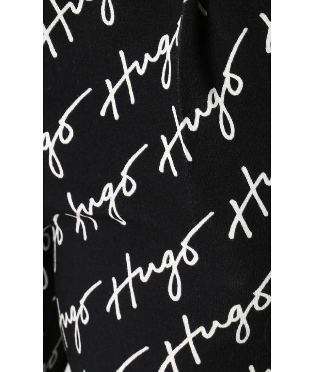 HUGO Черные вискозные брюки узкие, фото 4