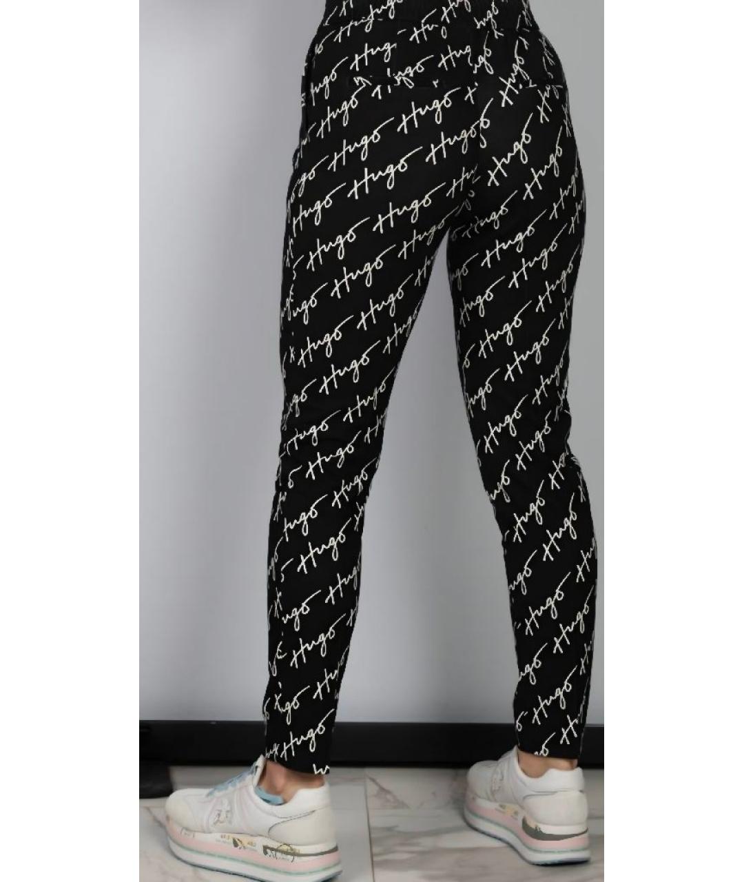 HUGO Черные вискозные брюки узкие, фото 5