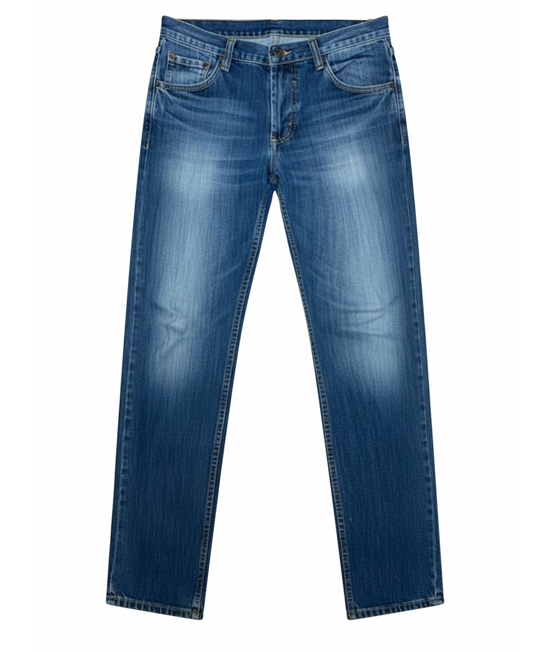 DOLCE&GABBANA Синие хлопковые прямые джинсы, фото 1
