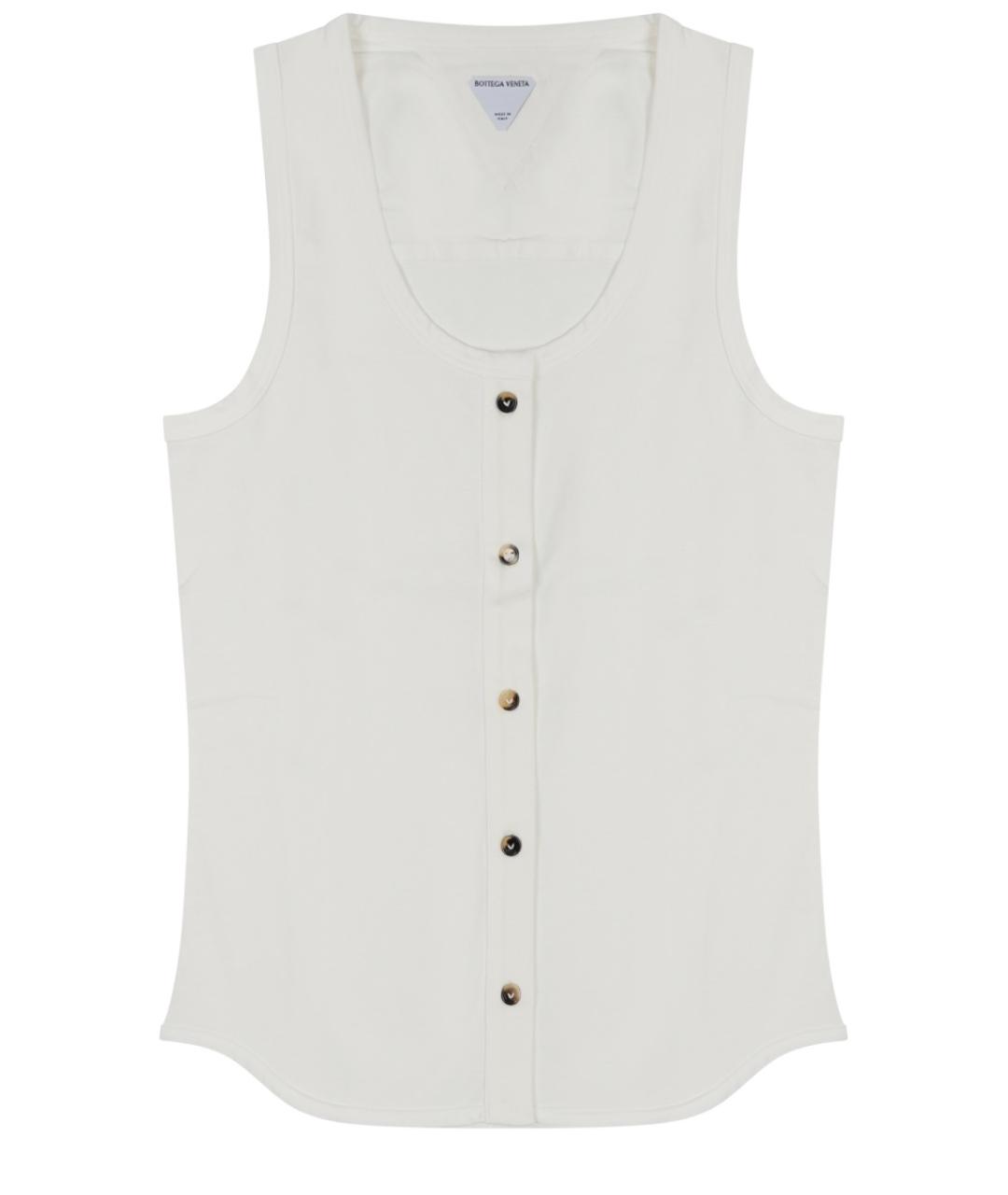 BOTTEGA VENETA Белая хлопковая жилетка, фото 1