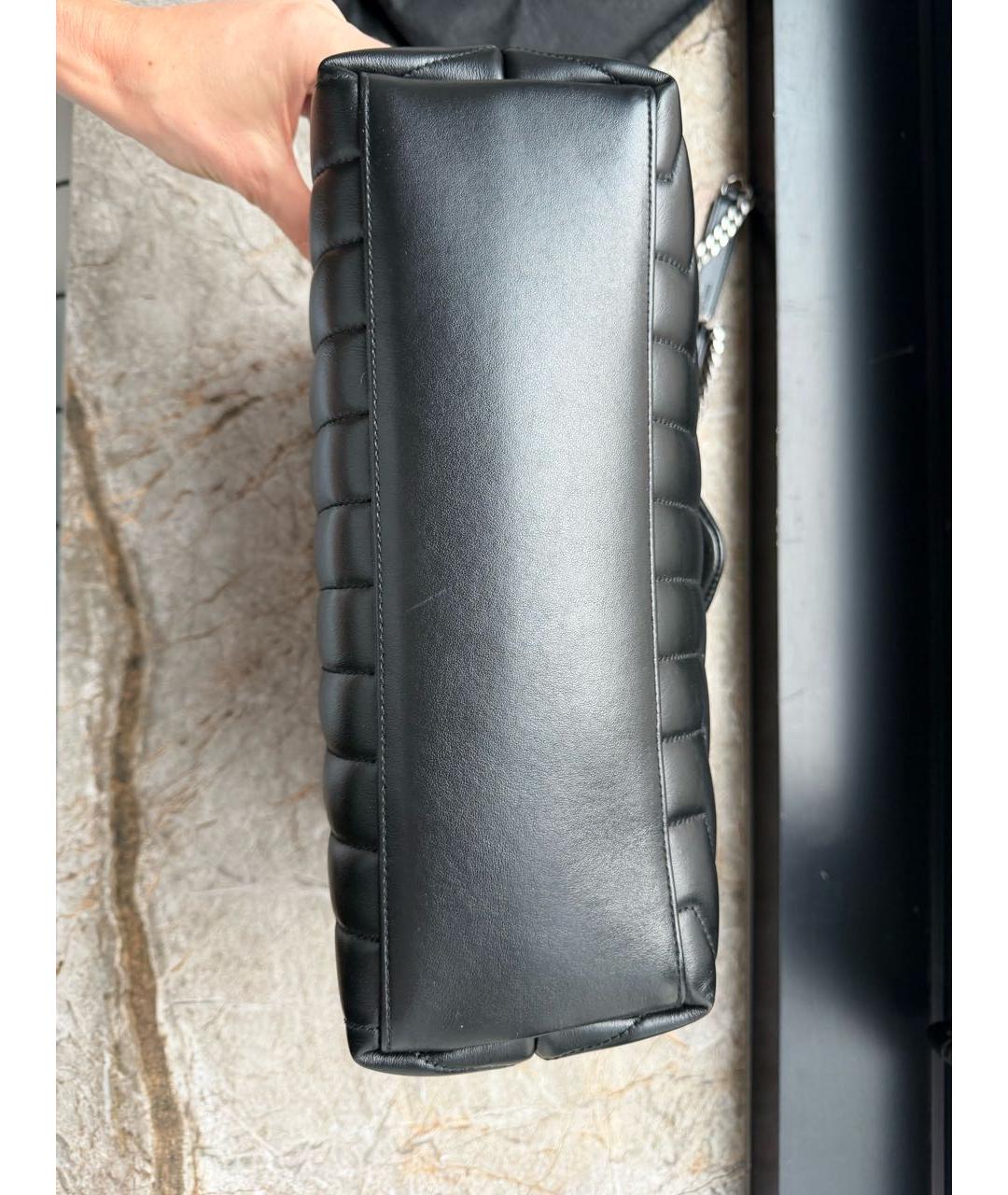 SAINT LAURENT Черная кожаная сумка через плечо, фото 5