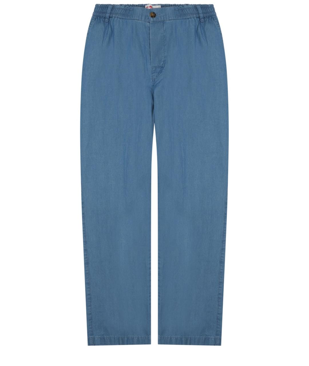 MC2 SAINT BARTH Синие льняные повседневные брюки, фото 1