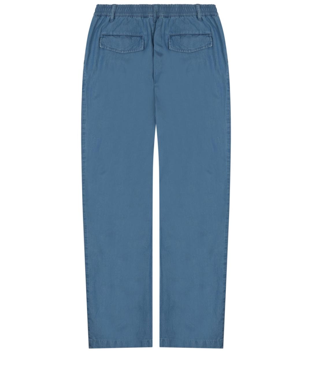 MC2 SAINT BARTH Синие льняные повседневные брюки, фото 2