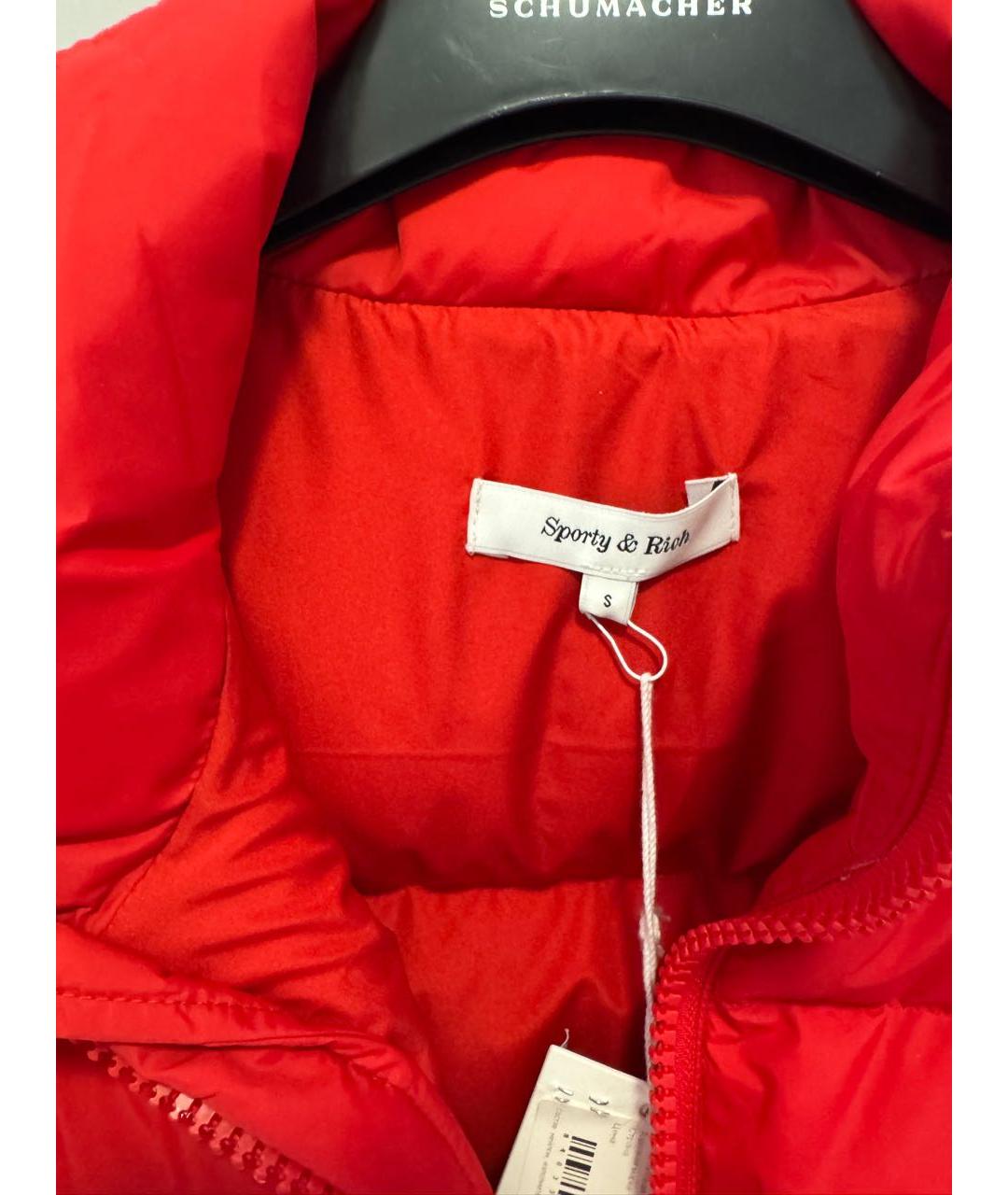 SPORTY AND RICH Красная полиэстеровая куртка, фото 2