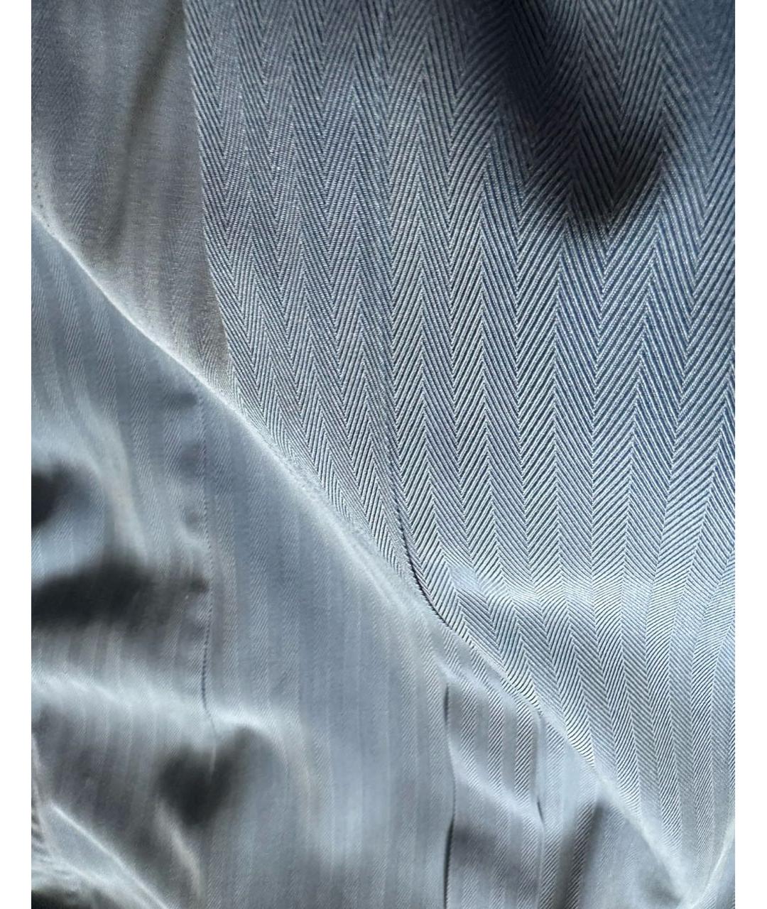 DOLCE&GABBANA Синяя хлопковая классическая рубашка, фото 6