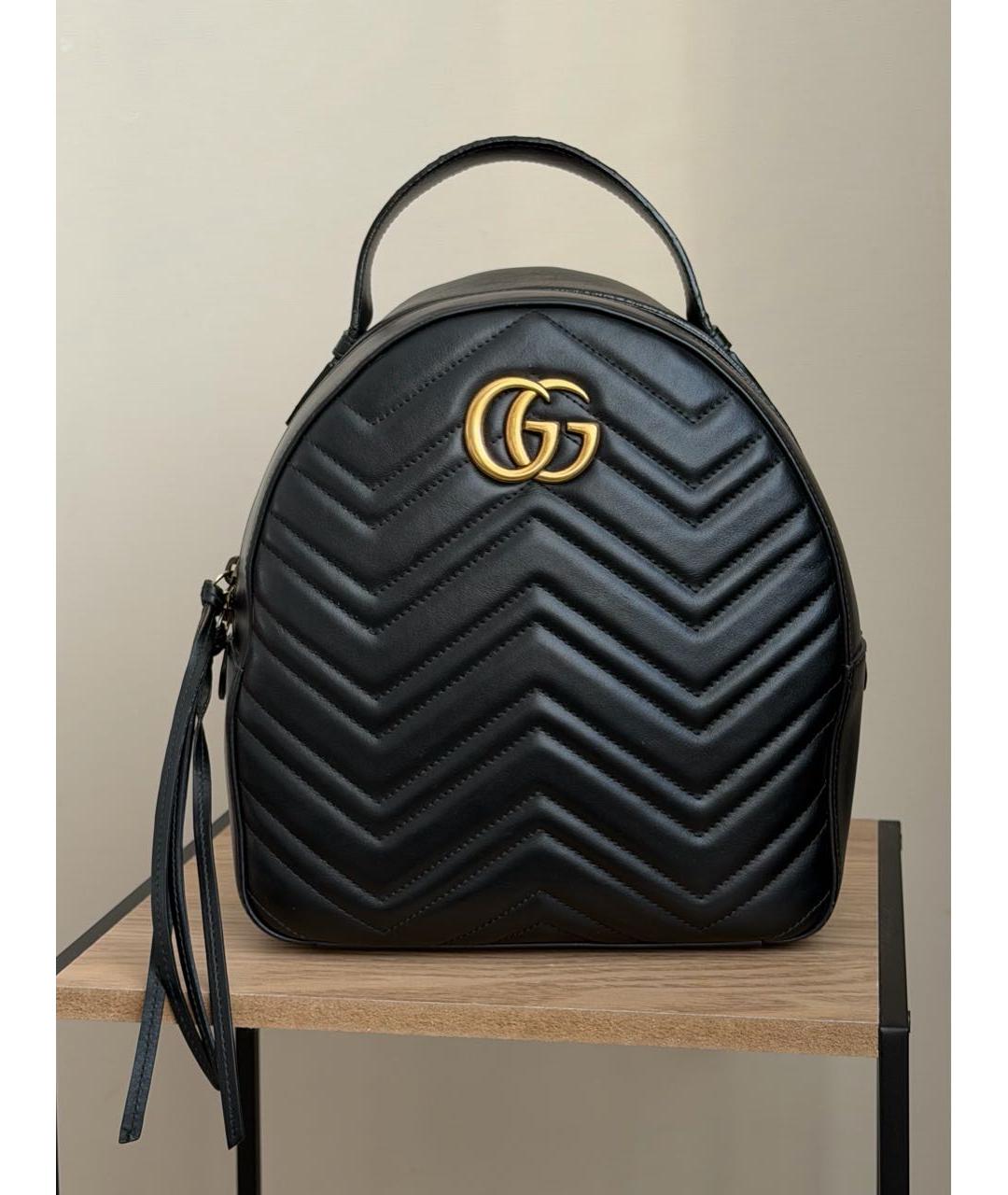 GUCCI Черный кожаный рюкзак, фото 9