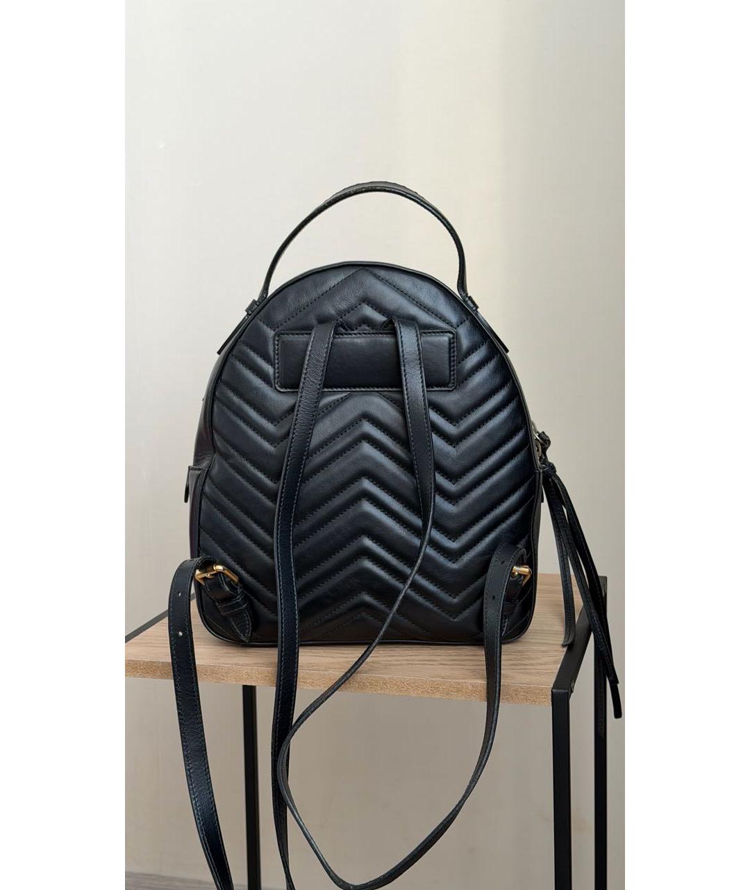 GUCCI Черный кожаный рюкзак, фото 2