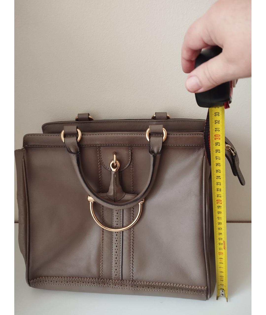 GUCCI Кожаная сумка с короткими ручками, фото 5