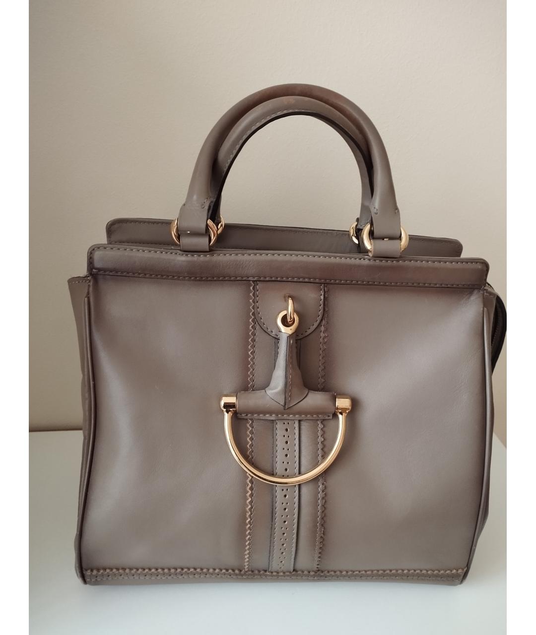 GUCCI Кожаная сумка с короткими ручками, фото 7