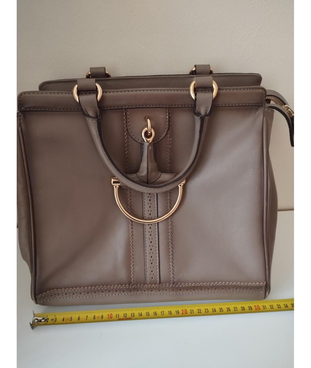 GUCCI Кожаная сумка с короткими ручками, фото 4