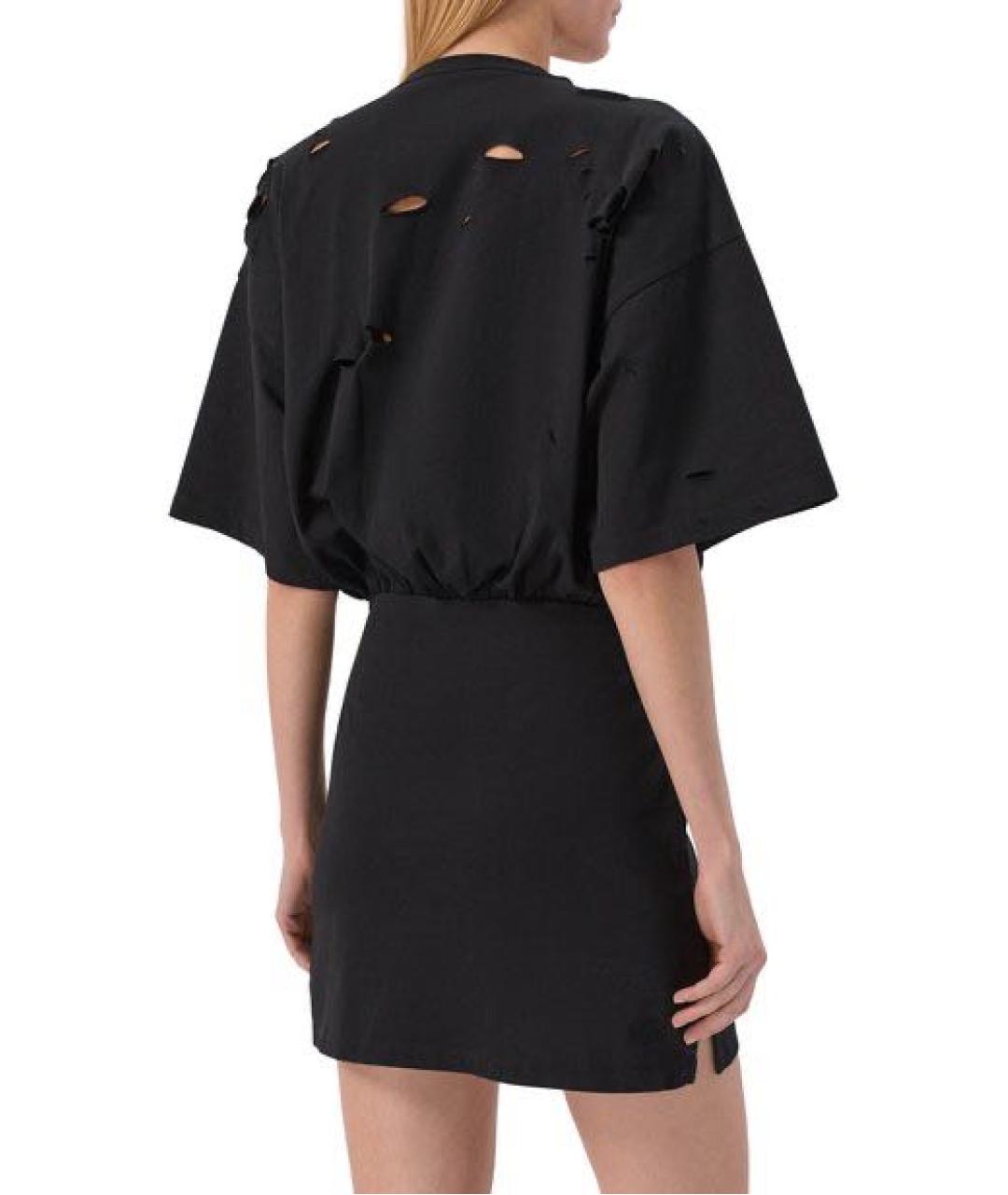 AREA Черное хлопковое повседневное платье, фото 3