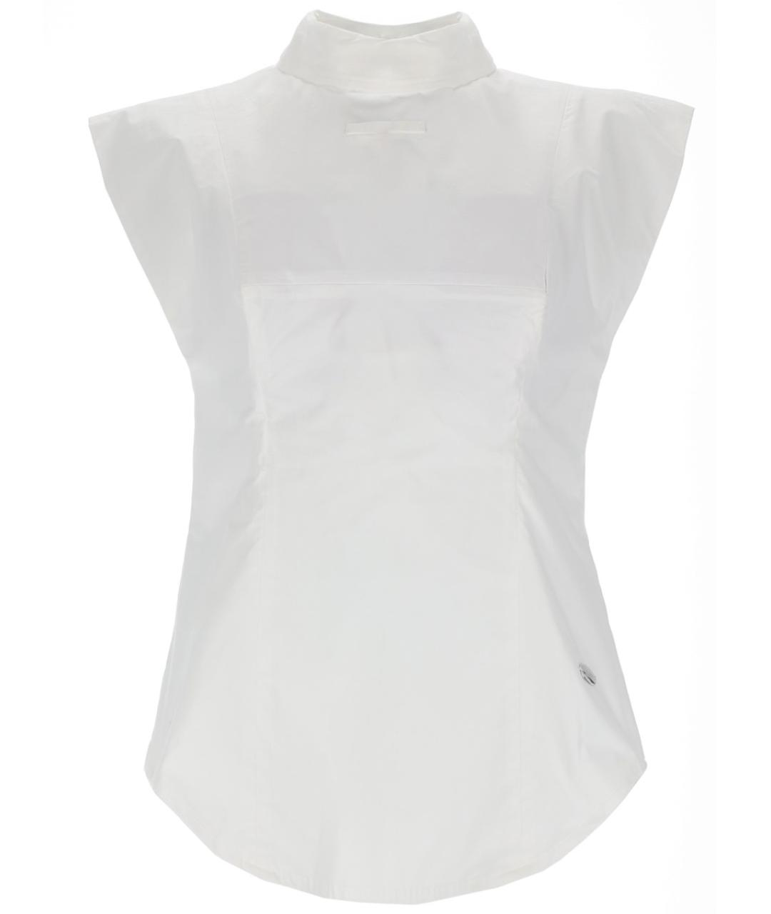 JEAN PAUL GAULTIER Белая хлопко-эластановая блузы, фото 1