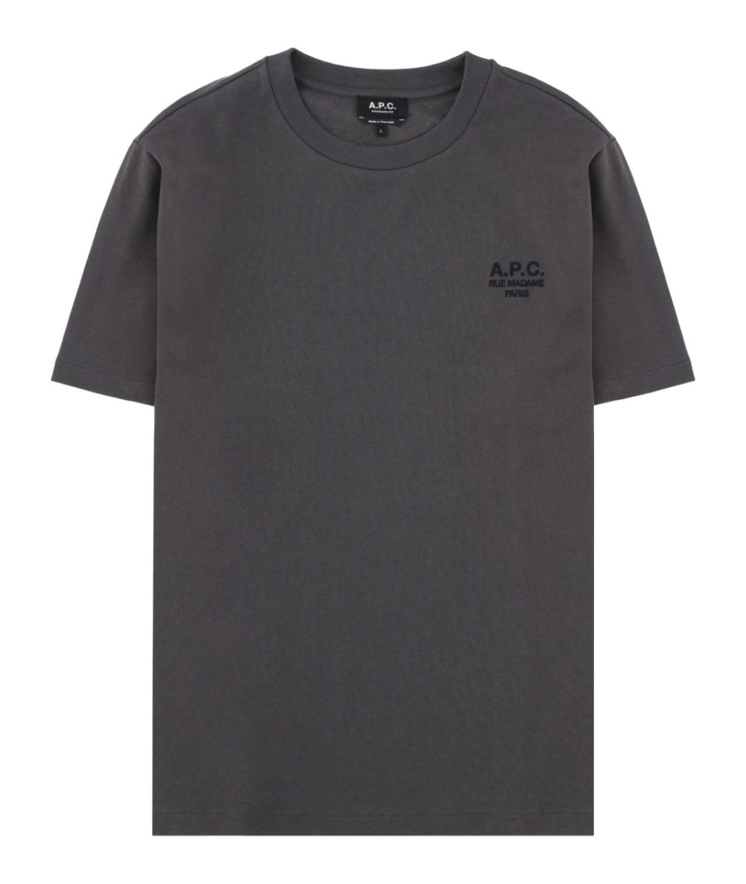 A.P.C. Серая хлопковая футболка, фото 1