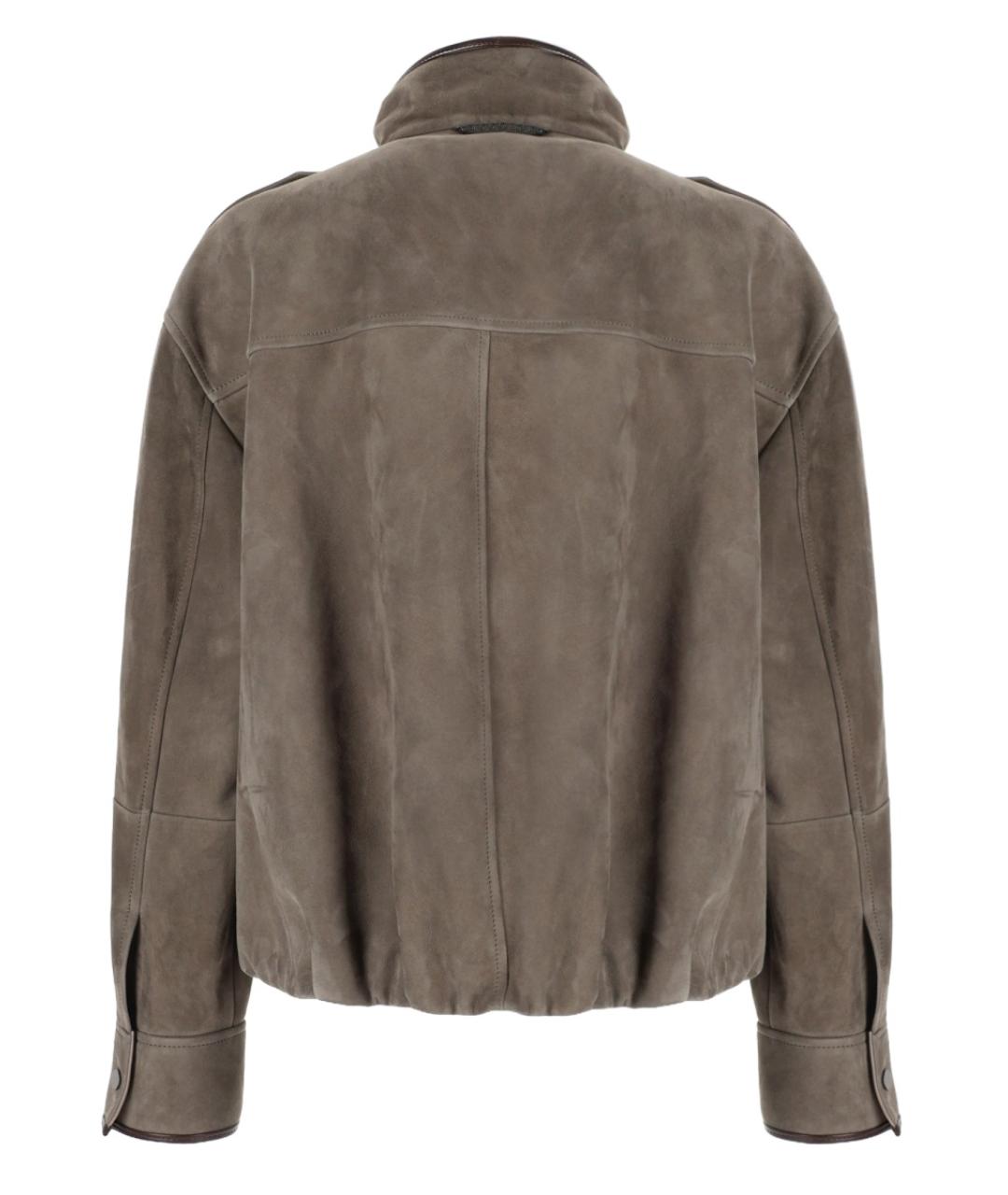 BRUNELLO CUCINELLI Бежевая замшевая куртка, фото 2