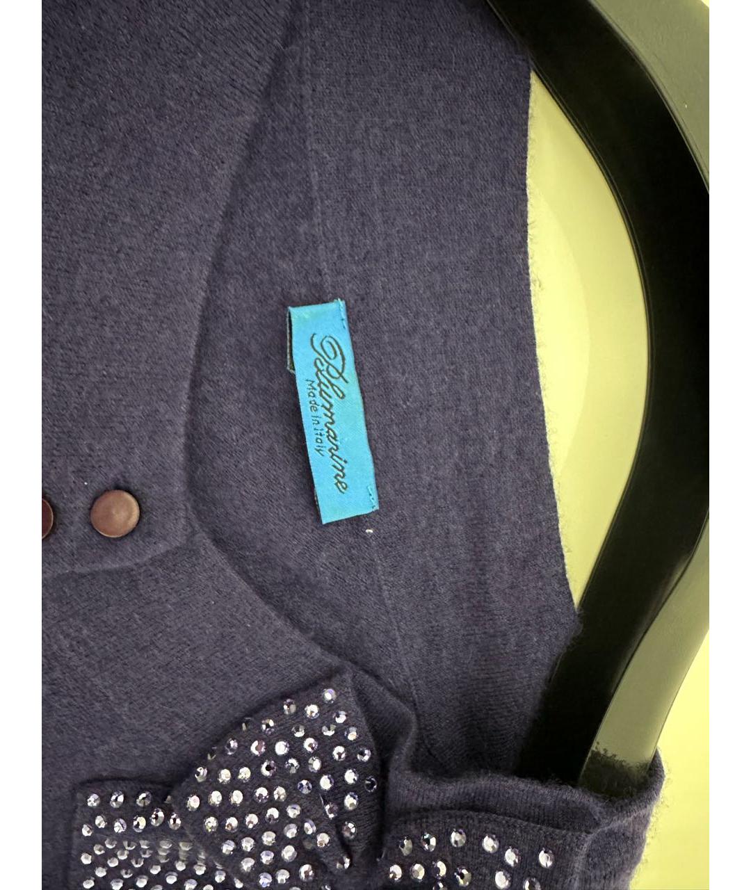 BLUMARINE Фиолетовый хлопко-эластановый джемпер / свитер, фото 3